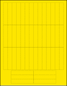Sheet of 0.55" x 2.875" True Yellow labels