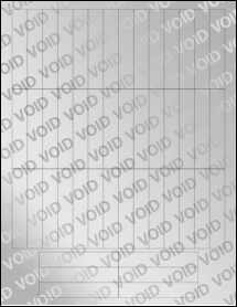 Sheet of 0.55" x 2.875" Void Silver Polyester labels