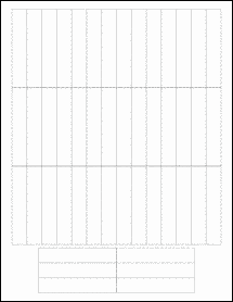 Sheet of 0.55" x 2.875" Removable White Matte labels