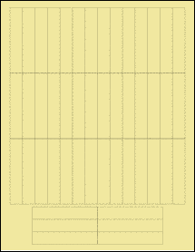 Sheet of 0.55" x 2.875" Pastel Yellow labels