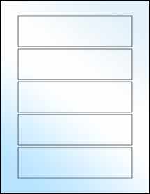 Sheet of 6.5" x 1.75" White Gloss Inkjet labels