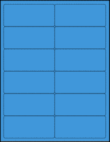 Sheet of 4" x 1.75" True Blue labels