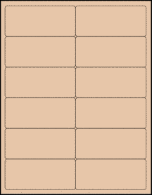 Sheet of 4" x 1.75" Light Tan labels