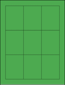 Sheet of 2.375" x 3.1875" True Green labels