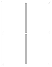 3.75" x 5" Blank Label Template - OL7072