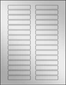 Sheet of 2.9134" x 0.5315" Silver Foil Inkjet labels