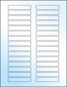 Sheet of 2.9134" x 0.5315" White Gloss Laser labels