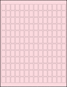 Sheet of 0.5" x 0.75" Pastel Pink labels