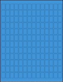 Sheet of 0.5" x 0.75" True Blue labels