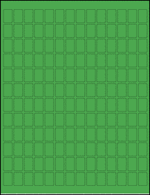 Sheet of 0.5" x 0.75" True Green labels