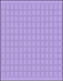 Sheet of 0.5" x 0.75" True Purple labels