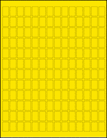 Sheet of 0.5" x 0.75" True Yellow labels