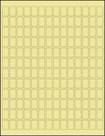 Sheet of 0.5" x 0.75" Pastel Yellow labels