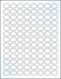 Sheet of 0.835" x 0.656" Clear Gloss Inkjet labels