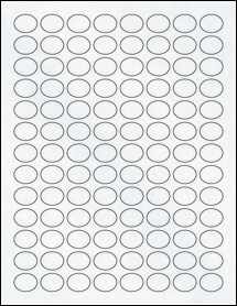 Sheet of 0.835" x 0.656" Clear Matte Laser labels