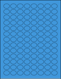 Sheet of 0.835" x 0.656" True Blue labels