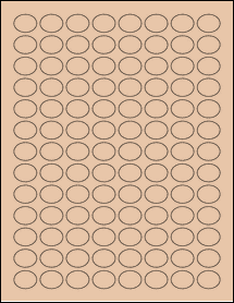 Sheet of 0.835" x 0.656" Light Tan labels