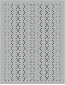 Sheet of 0.835" x 0.656" True Gray labels