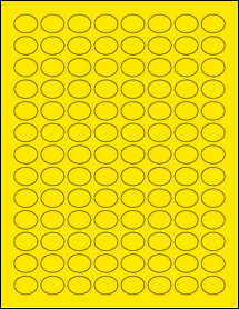 Sheet of 0.835" x 0.656" True Yellow labels