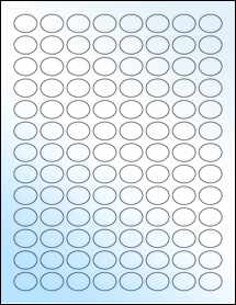 Sheet of 0.835" x 0.656" White Gloss Inkjet labels