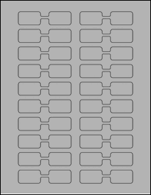 Sheet of 3" x 0.75" True Gray labels
