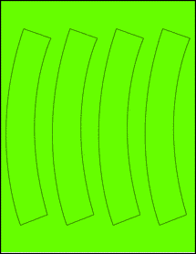 Sheet of 0" x 0" Fluorescent Green labels