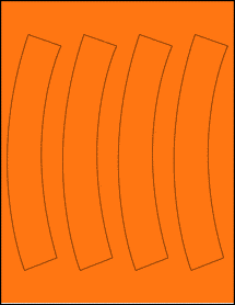 Sheet of 0" x 0" Fluorescent Orange labels