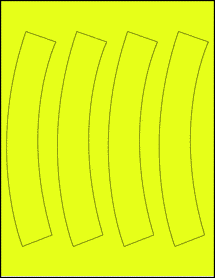 Sheet of 0" x 0" Fluorescent Yellow labels