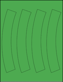 Sheet of 0" x 0" True Green labels