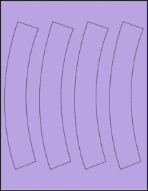 Sheet of 0" x 0" True Purple labels