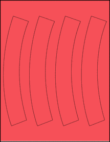 Sheet of 0" x 0" True Red labels