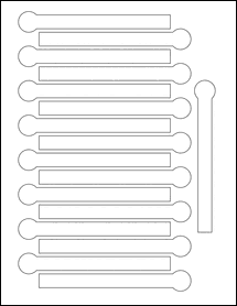 Sheet of 5.5" x 0.75" Standard White Matte labels
