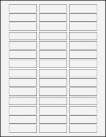 Sheet of 2.25" x 0.625" Pastel Yellow labels