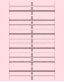 Sheet of 3" x 0.5" Pastel Pink labels