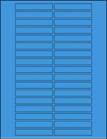 Sheet of 3" x 0.5" True Blue labels