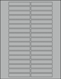 Sheet of 3" x 0.5" True Gray labels