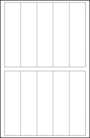 Sheet of 2" x 8"  labels