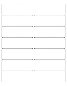 Sheet of 4" x 1.4375"  labels