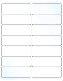 Sheet of 4" x 1.4375" Clear Gloss Laser labels