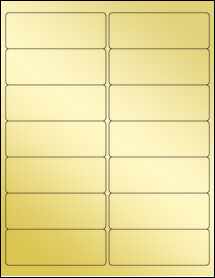 Sheet of 4" x 1.4375" Gold Foil Inkjet labels