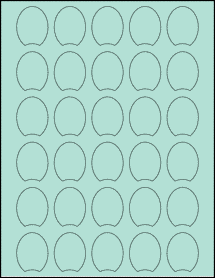 Sheet of 0" x 0" Pastel Green labels
