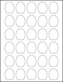 Sheet of 0" x 0" Standard White Matte labels