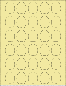 Sheet of 0" x 0" Pastel Yellow labels