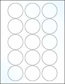 Sheet of 2" Circle Clear Gloss Inkjet labels