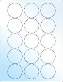 Sheet of 2" Circle White Gloss Inkjet labels