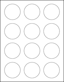 Sheet of 2.125" Circle  labels