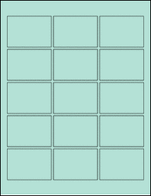 Sheet of 2.5" x 1.75" Pastel Green labels