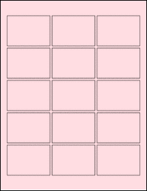 Sheet of 2.5" x 1.75" Pastel Pink labels