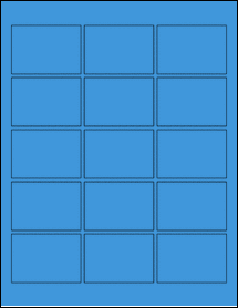 Sheet of 2.5" x 1.75" True Blue labels