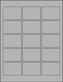 Sheet of 2.5" x 1.75" True Gray labels